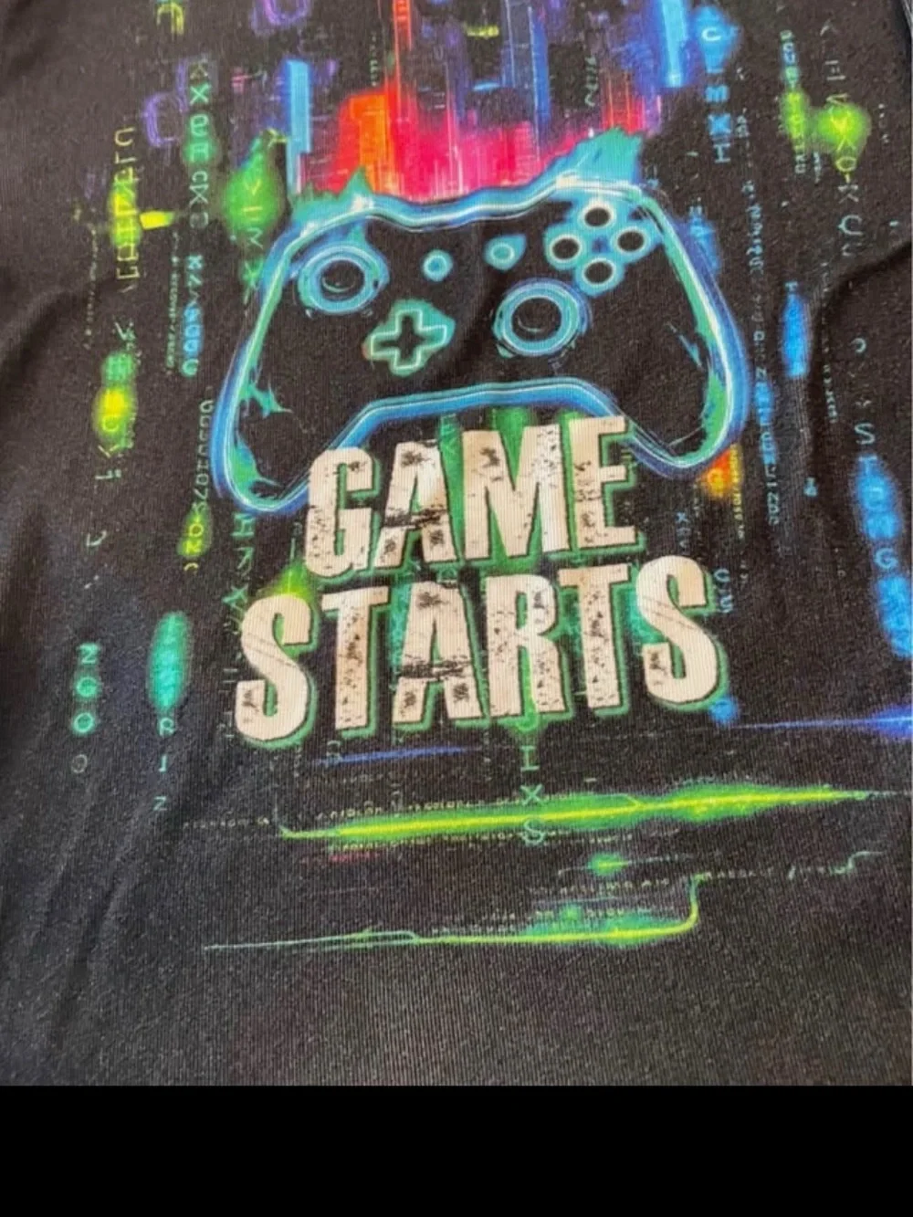 Kids boys Black 'Game Starts' Gamer Pajama Set size 8 Y